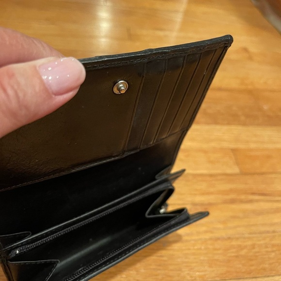 Coach Black Leather Wallet with Stitch Detail - Picture 4 of 4